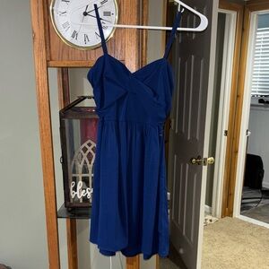 Roxy Navy Blue Mini Dress with Spaghetti Straps